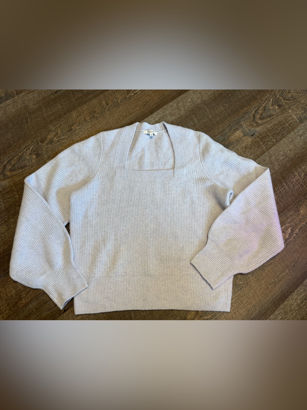 Women’s Madewell Light Purple Ribbed Square-Neck Sweater Sz L (See Photos)